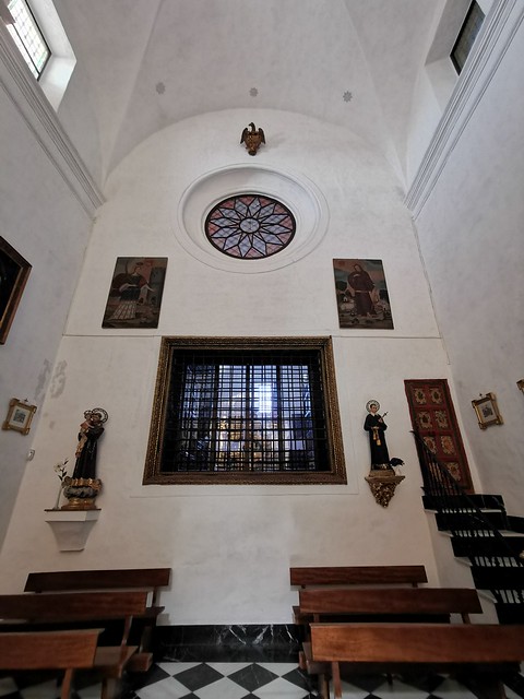 reja coro de clausura interior iglesia Convento de Santa Clara o Monasterio de Santa María del Valle Zafra Badajoz 02