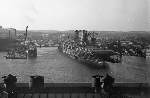 USS Lexington, CV-2, Fore River Shipyard, Quincy, Massachusetts, original image