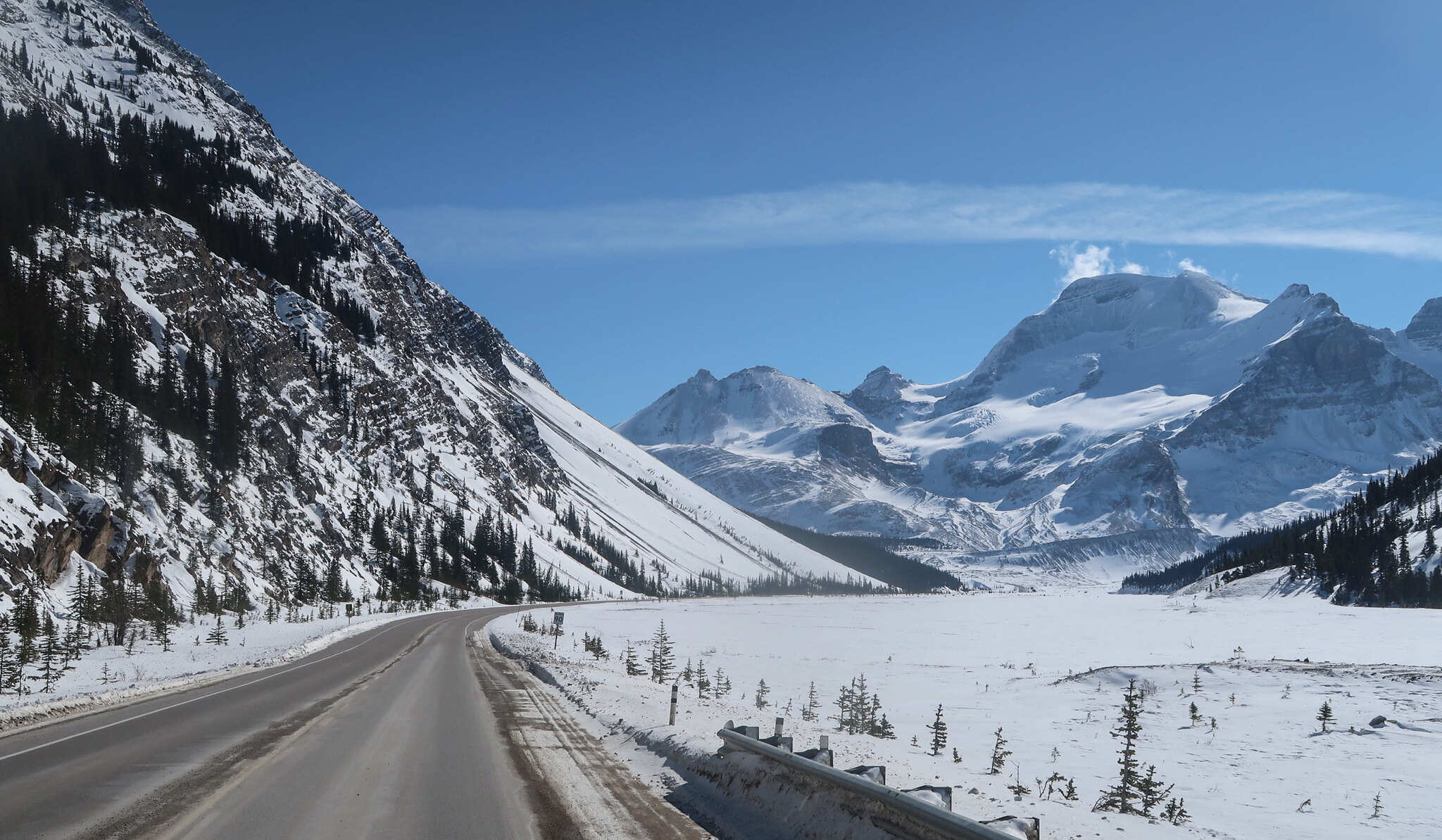 Cycling the Icefield Parkway in winter