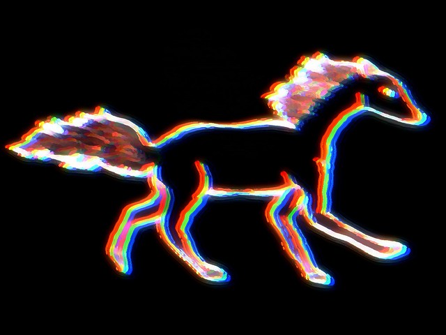 neon horse