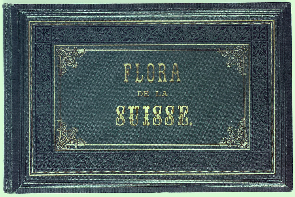 Альбом Flora de la Suisse. XIX век. Картон, бумага, ткань. Из фондового собрания музея-заповедника «Тарханы»