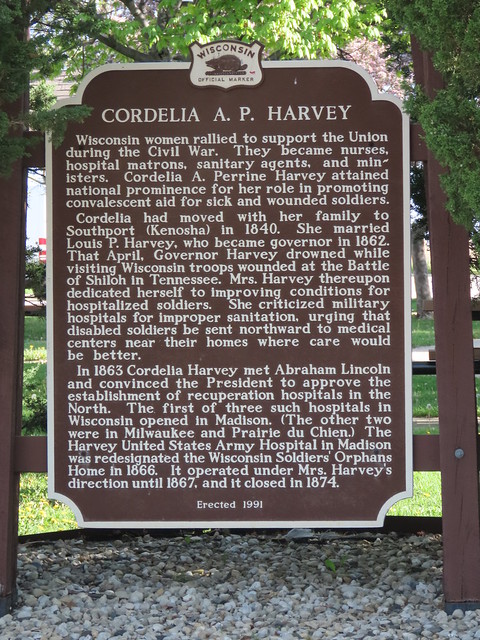 Wisconsin Historical Sign - Cordelia AP Harvey