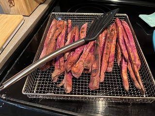 Air fryer purple sweet potato fries
