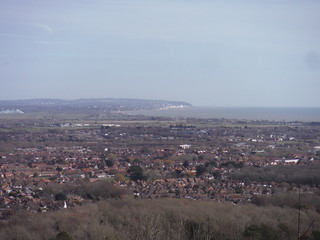 Views along the coast to Hastings and the Fire Hills, from Babylon Down SWC403 - Hampden Park to Eastbourne