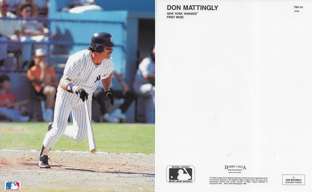 1989 Barry Colla 8x10 - Mattingly, Don 8489