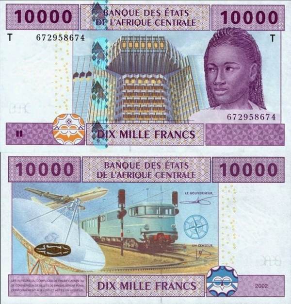 Central African States p110T 10000 Francs 2002