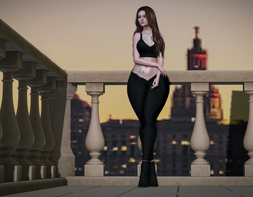 "Sunsets are proof that no matter what happens, every day can end Beautifully."Kristen Butler by Lux Evie, secondlife sunset view sexy pixelart photography meshbodies thoughts