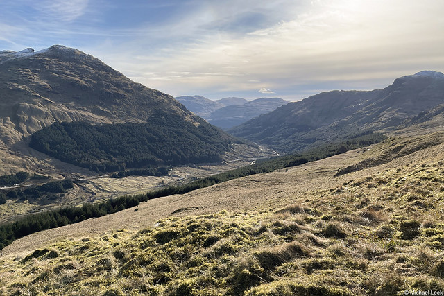 Glen Croe, looking towards Arrochar; from Ben Donich, Argyll, Scotland.