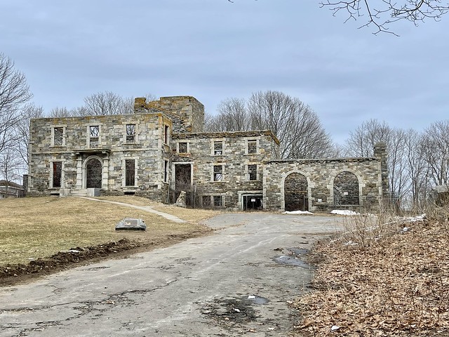 Goddard Mansion. Built in 1858 using the Italianate Style. Controlled burn in 1980. Was an Inn. Cape Elizabeth, Maine.