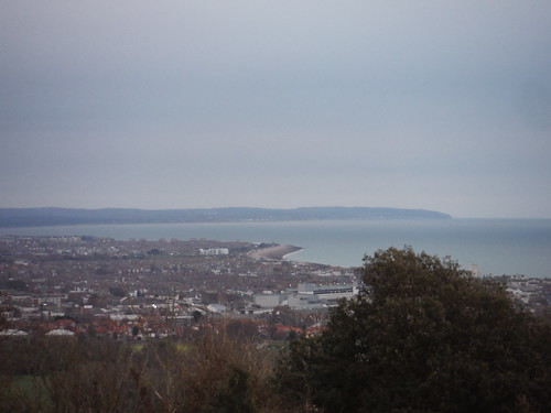 Eastbourne and the coast towards Hastings, from Warren Hill SWC403 - Hampden Park to Eastbourne