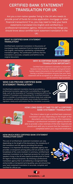 Certified Bank Statement Translation for UK - 1