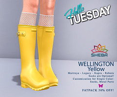[Sheba] Wellington Boots - Yellow  for Hello Tuesday
