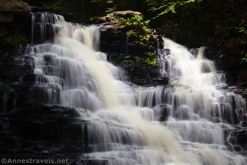 The top of F.S. Ricketts Falls, Falls Trail, Glen Leigh, Ricketts Glen State Park, Pennsylvania