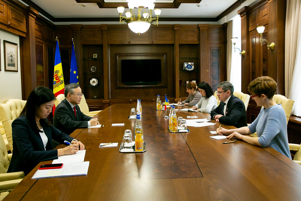 15.03.2023 Întrevederea Președintelui Parlamentului, Igor Grosu, cu Ambasadorul Japoniei în Republica Moldova, Yoichiro Yamada
