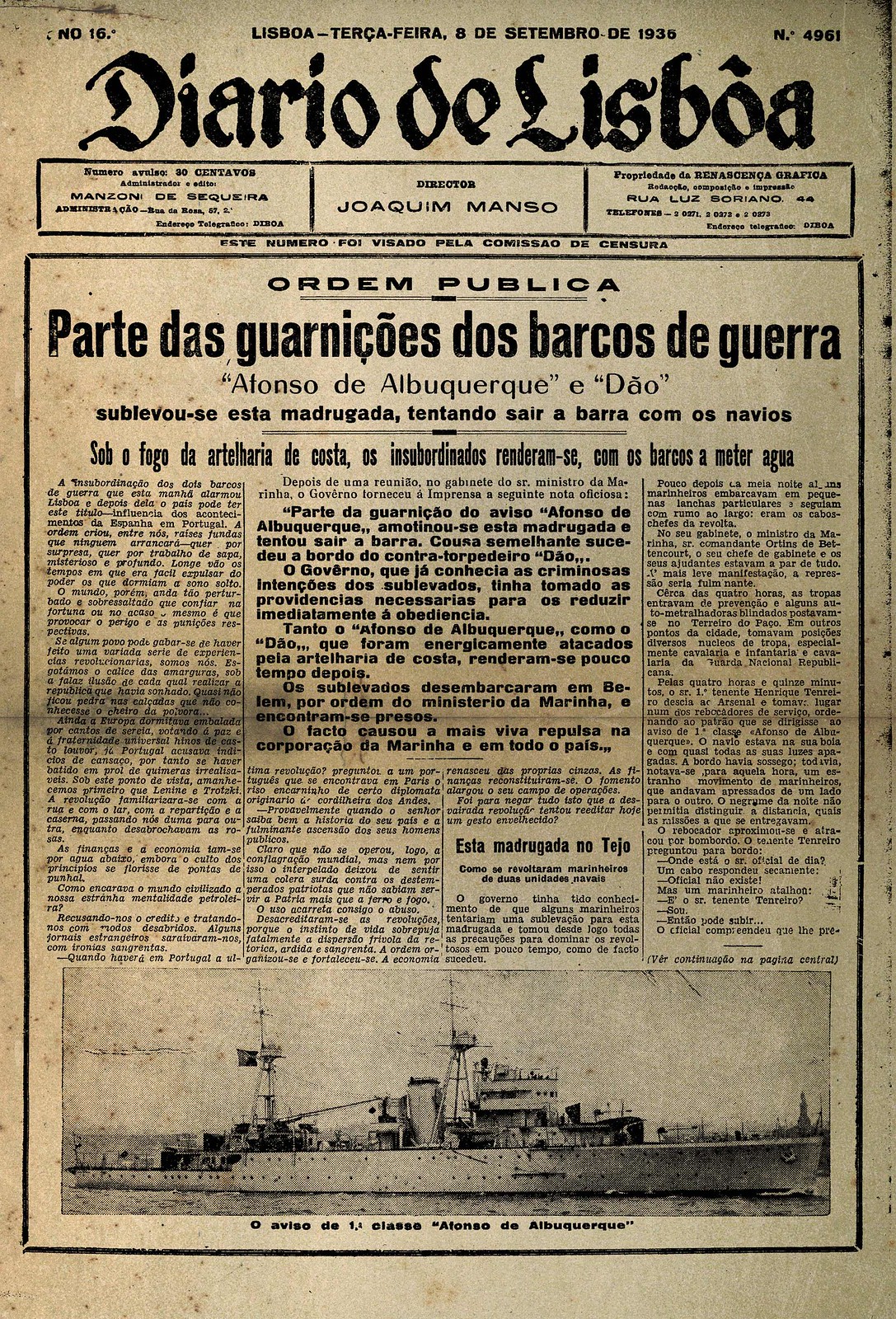Diario de Lisbôa, 8-IX-1936