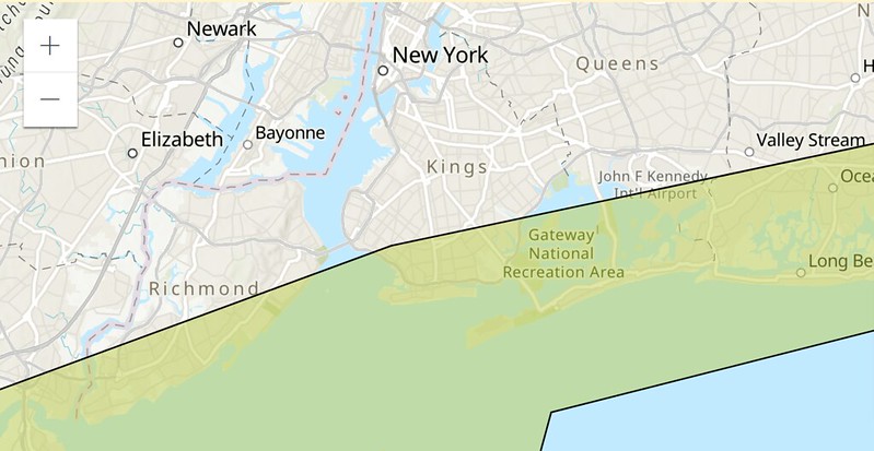 Focal Regions for Firefly Surveys - NYC