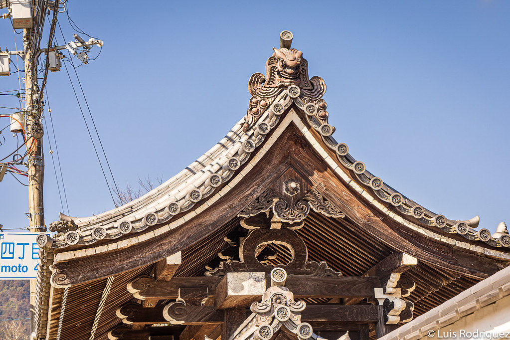 Teja onigawara en un templo de Sakamoto, a los pies del monte Hiei