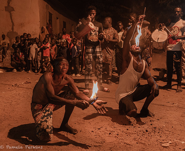 Voodoo Fire Dance  Benin