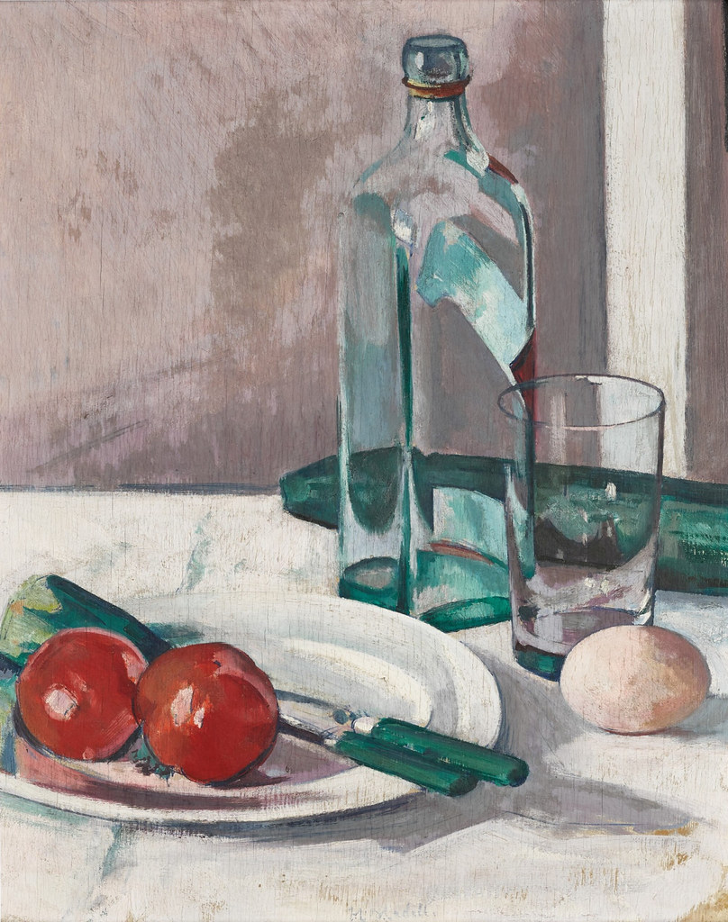 Francis Campbell Boileau Cadell «Still Life with Glass, Bottle and Egg»