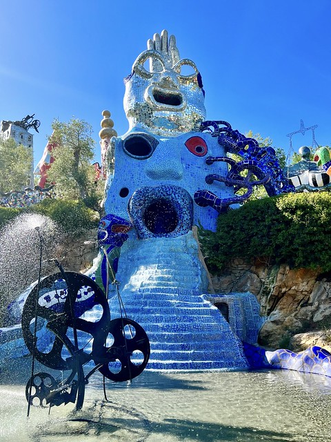 The High Priestess, the Magician and the Wheel of Fortune, by Niki de Saint Phalle, Tuscany, Italy