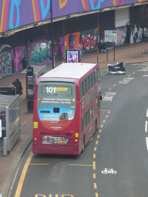 The 16 on a 101 branded NXWM bus on Smallbrook Queensway