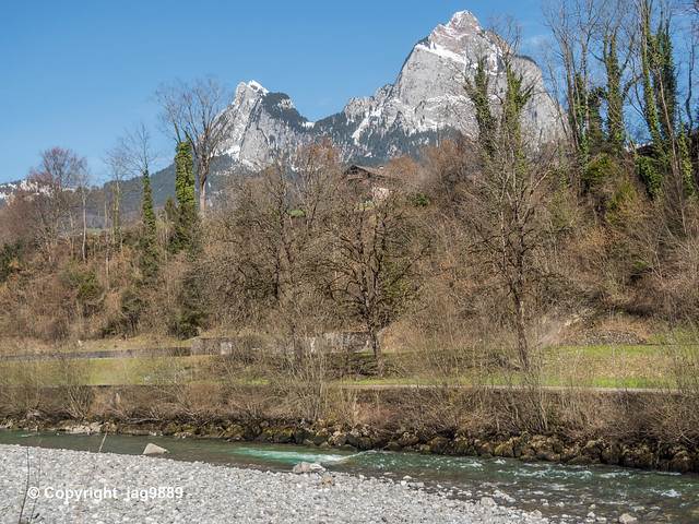 The Mythen on the Muota River, Schwyz, Canton of Schwyz, Switzerland