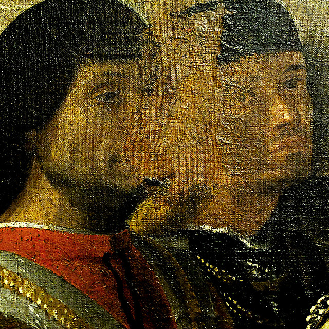 Vittore Carpaccio, Incontro e partenza dei fidanzati, 1495, Olio su tela, 279 x 610 cm, Gallerie dell'Accademia, Venezia