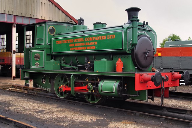 Andrew Barclay 0-4-0ST steam locomotive, 1927 - Didcot Railway Centre, Oxfordshire, England..
