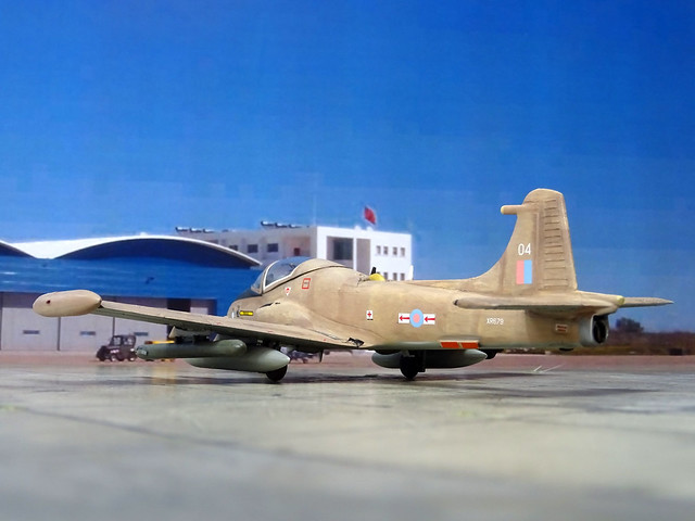 1:72 BAC Jet Provost T(R).5B; aircraft ’04 (‘Rookie’); s/n XR679’ of No. 79(R) Squadron, during Operation Granby/Desert Storm; Muharraq Airport (Bahrain), early 1991 (What-if/modified Airfix kit)