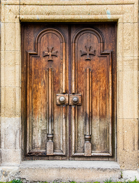 church door in tbilisi