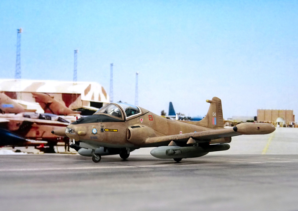 1:72 BAC Jet Provost T(R).5B; aircraft ’04 (‘Rookie’); s/n XR679’ of No. 79(R) Squadron, during Operation Granby/Desert Storm; Muharraq Airport (Bahrain), early 1991 (What-if/modified Airfix kit)