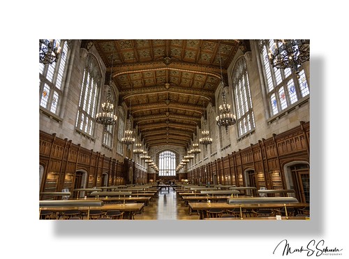 Reading Room at the University of Michigan Law School in Ann Arbor by Nikon66, The University of Michigan Law Library’s Reading Room is located within the Law Quadrangle on centra