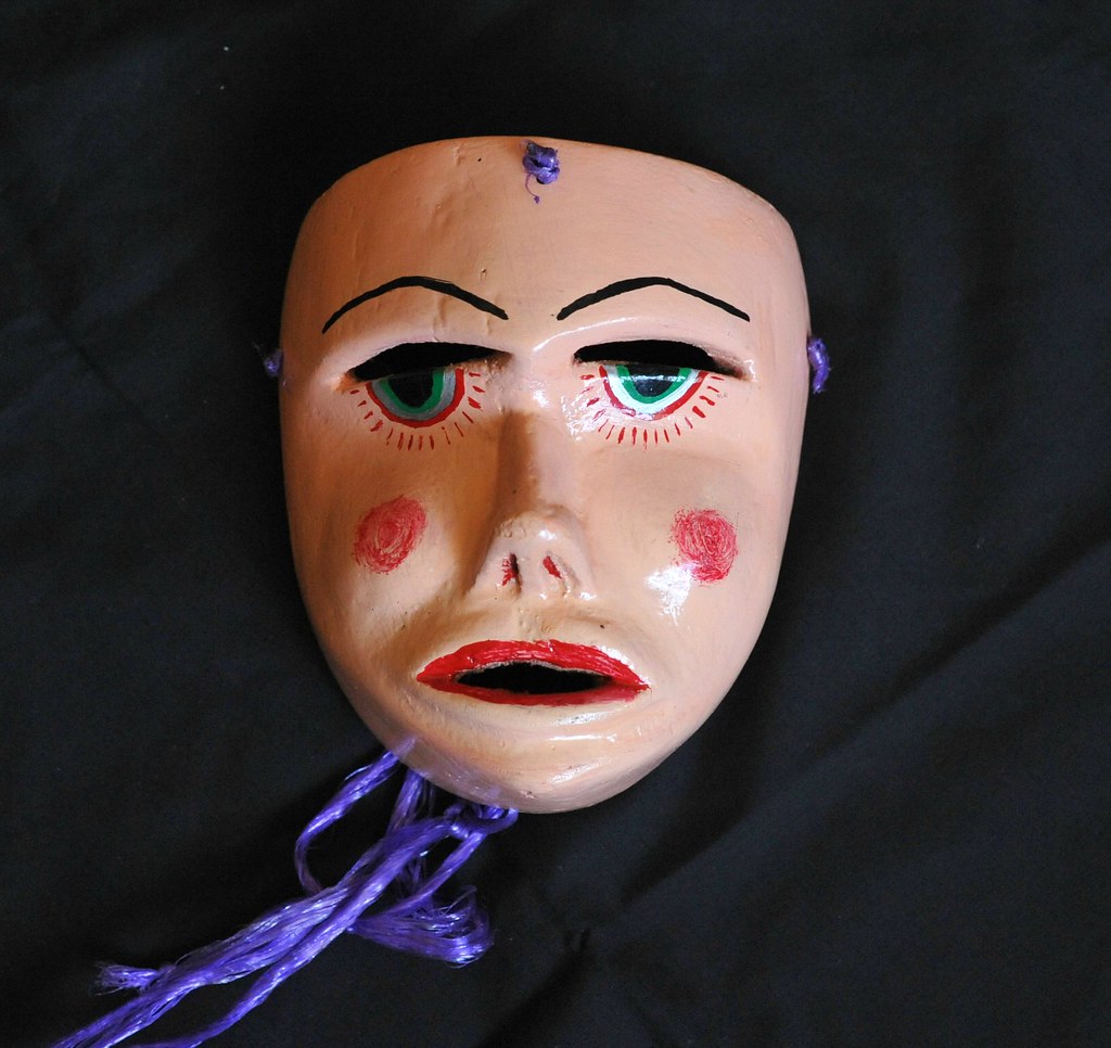 Mask Mujer Mascara Woman Zapotec Oaxaca Mexico