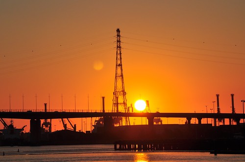 docas pordosol sunset ponte bridge silhuetas silhouettes docklands melbourne