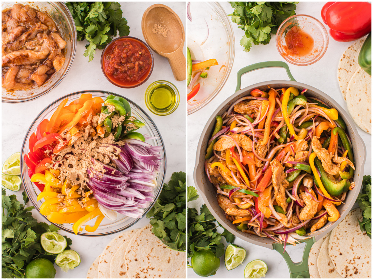 How to make the vegetables for fajitas