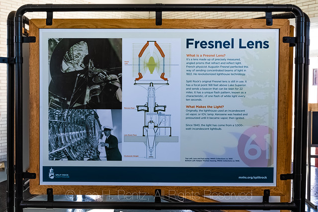 Exhibit about Fresnel Lens at Split Rock Lighthouse