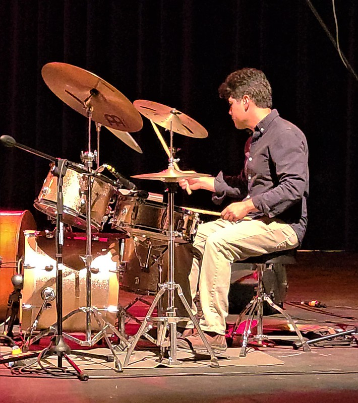 Miguel Soto on the sdrums a the frelease concert
