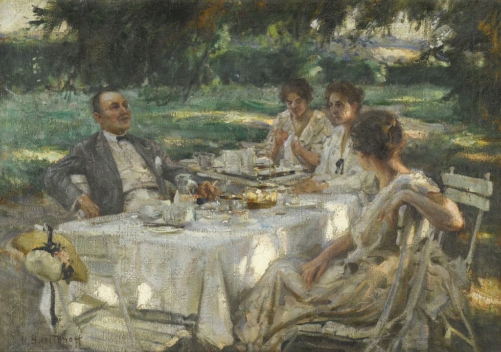 Nikolai Kharitonov «Tea in the Garden»