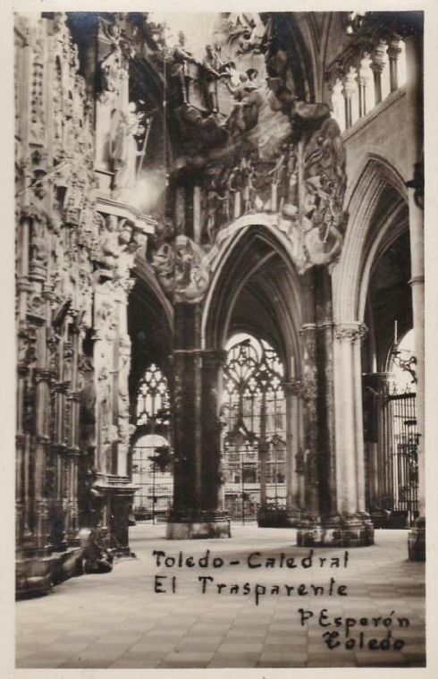 Transparente de la Catedral. Postal de Pedro Esperón