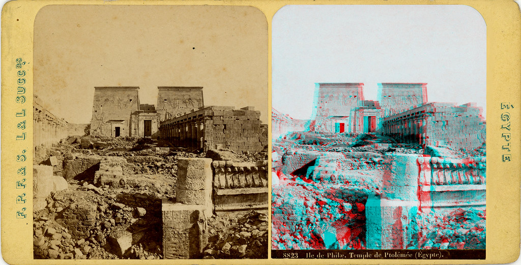 Ile de Philaé,temple de Ptolémée. Ferrier Pére & Fils & Soulier. L&L Succ.rs. before 1864.
