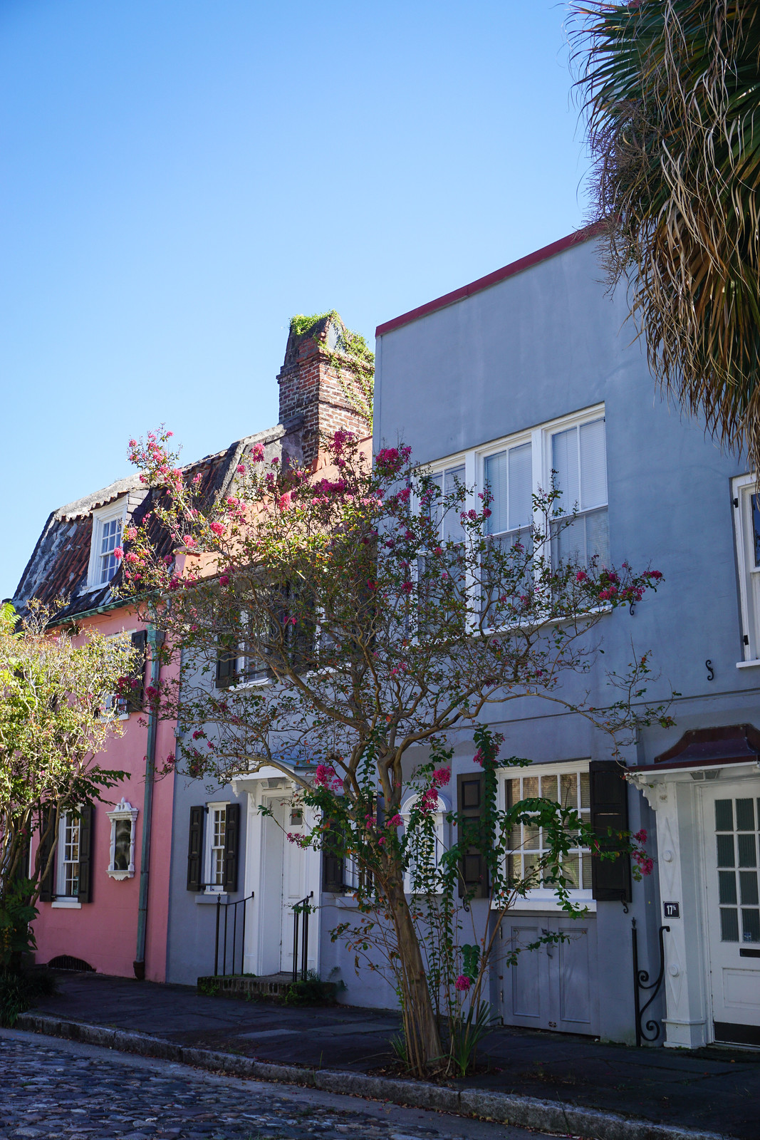  The Pink House on Chalmers St Cobblestone Street in Charleston 