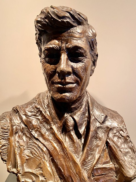 John F Kennedy statue at the Sixth floor of the Texas book depository building museum