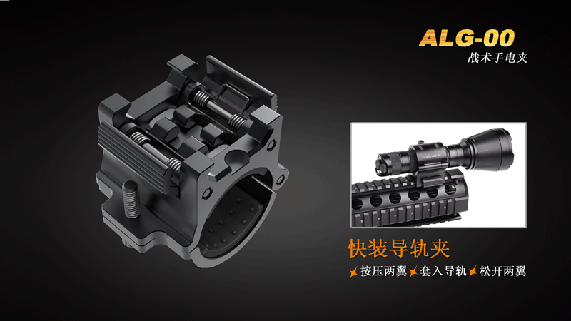 1.【FENIX】ALG-00戰術手電夾 適用手電筒直徑 22.5mm ~ 26mm