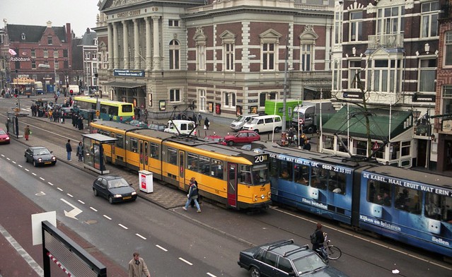 Trams in de Van Baerlestraat