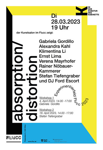 In der Kubatur des Kabinetts: Der Kunstsalon zeigt Experimentierfeld Fluc 2023: absorption/distortion - Poster