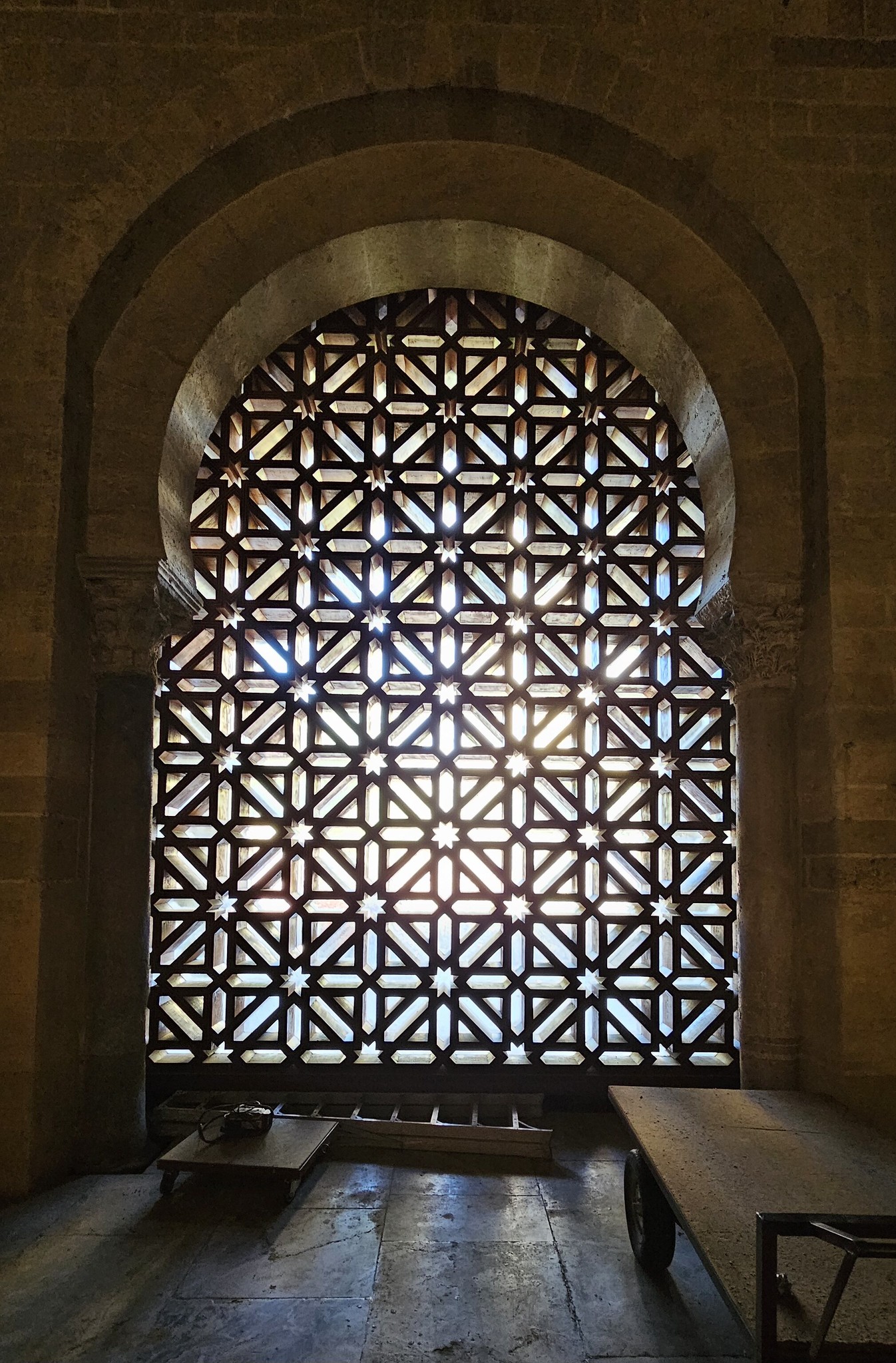 Amazing large windows in the Mezquita