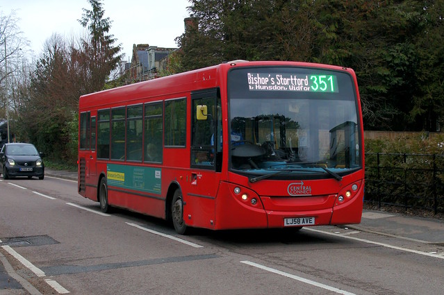 Running Red: Trustybus (ex Arriva London ENL20) ADL Enviro200 10.2m LJ58AVE Hadham Road Bishops Stortford 20/03/23