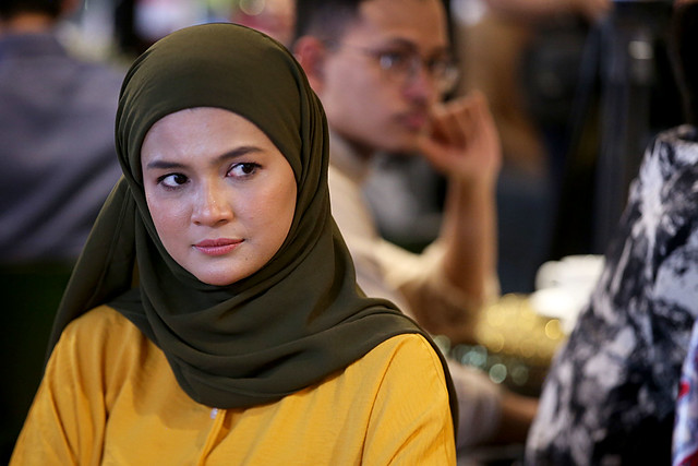 Ezzaty Abdullah Antara Yang Hadir Memeriahkan Majlis Pelancaran Program Ramadan Tv Alhijrah Di Zebra Square, Kuala Lumpur Hari Ini