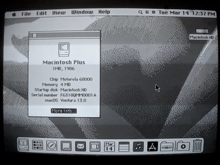 MacOS Ventura on Mac Plus