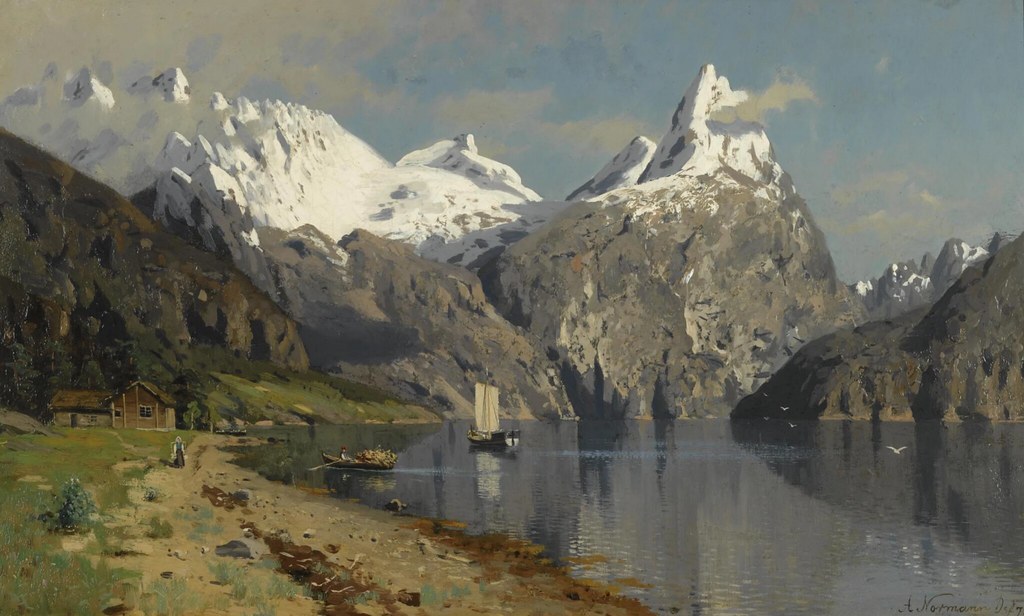 Adelsteen Normann «Fjord Landscape», 1875